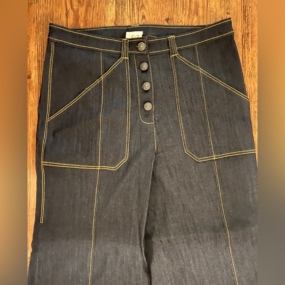 5 â 7 - Cinq á Sept Denim cropped jeans Sz 10 - Picture 3 of 6